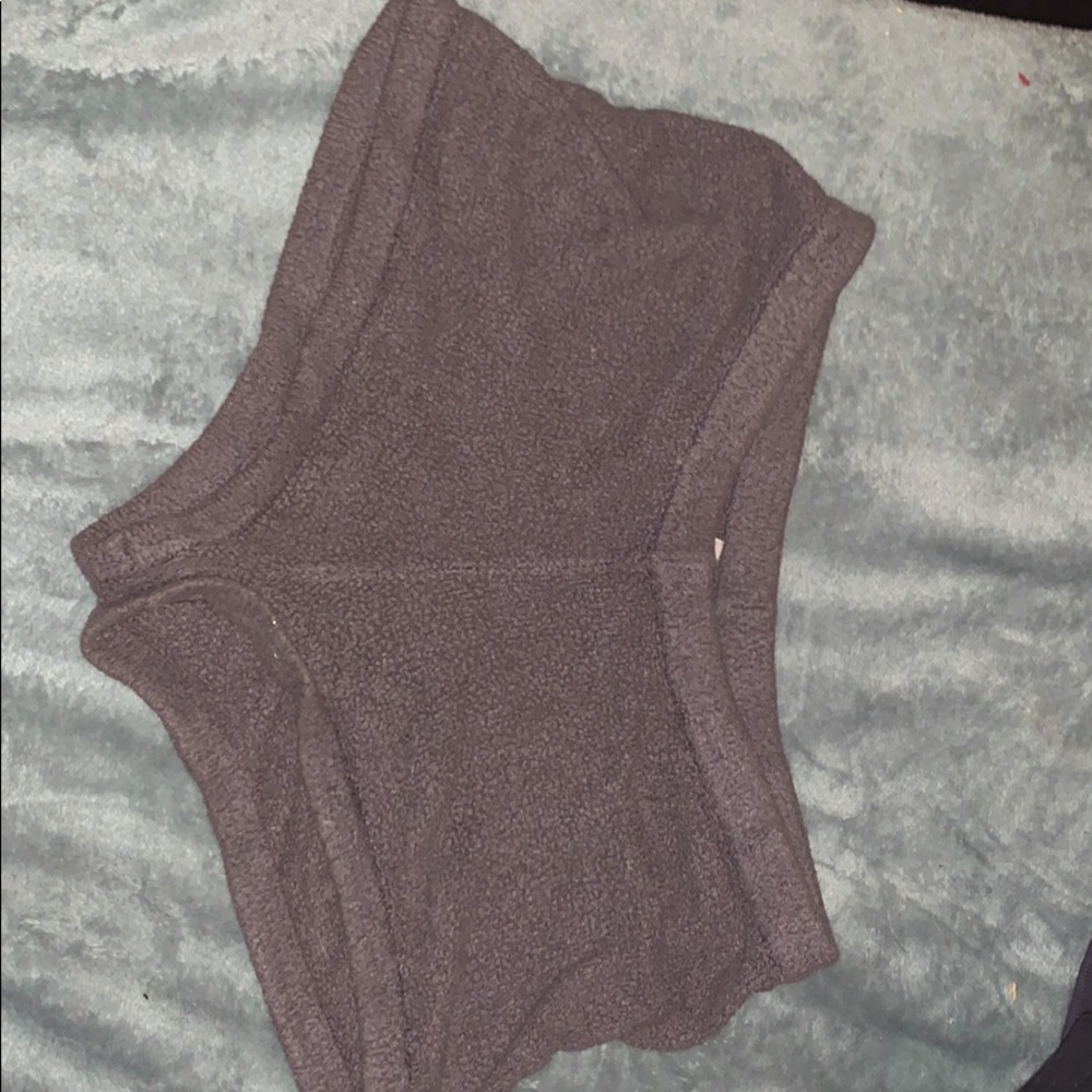 Fuzzy booty shorts